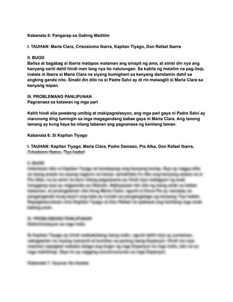 Noli Me Tángere Summary and Study Guide .